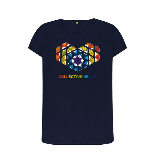 Navy Blue Collective Heart - Women's Crew Neck T-shirt - 2 colours