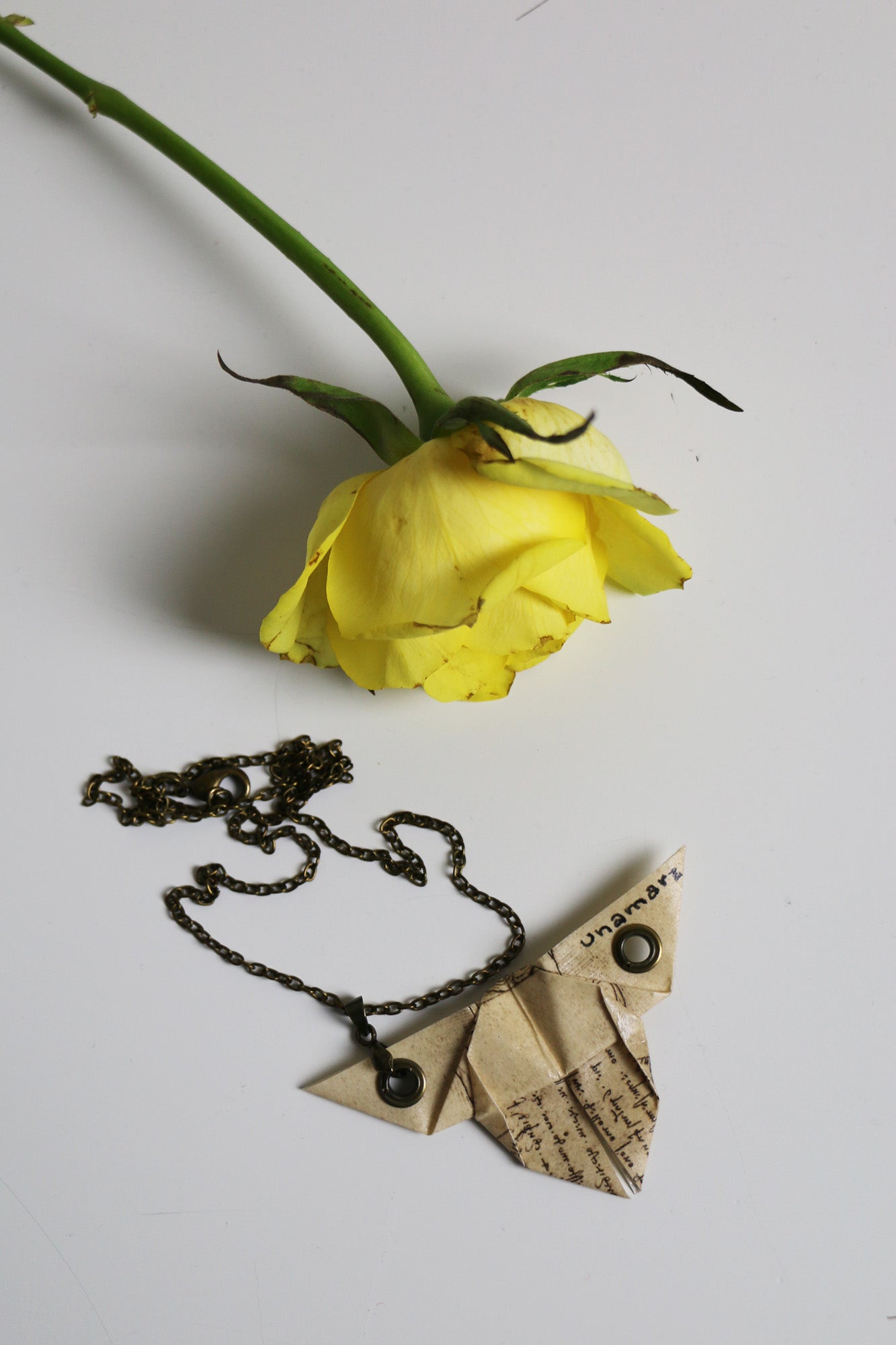 Brass Butterfly Necklace - Leonardo