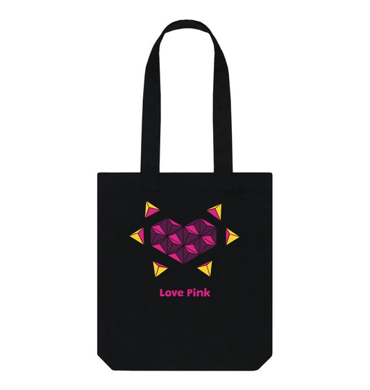 Black Love Pink - Black Tote Bag