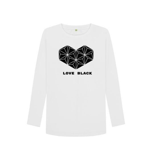 White Love Black, Love White - Women's Long Sleeve T-shirt