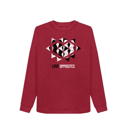 Cherry Love Opposites - Women's Crewneck Sweater - 4 colours