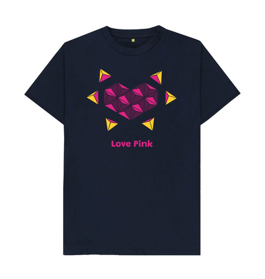 Navy Blue Love Pink - Men's Basic T-Shirt