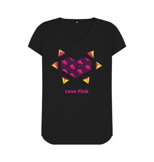Black Love Pink - Women's V-Neck T-shirt