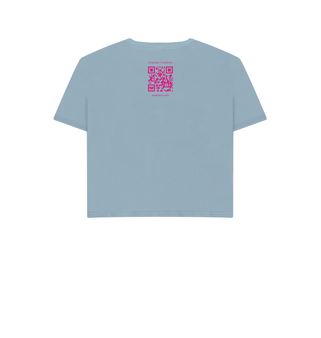 Stone Blue Printed T-shirt Back