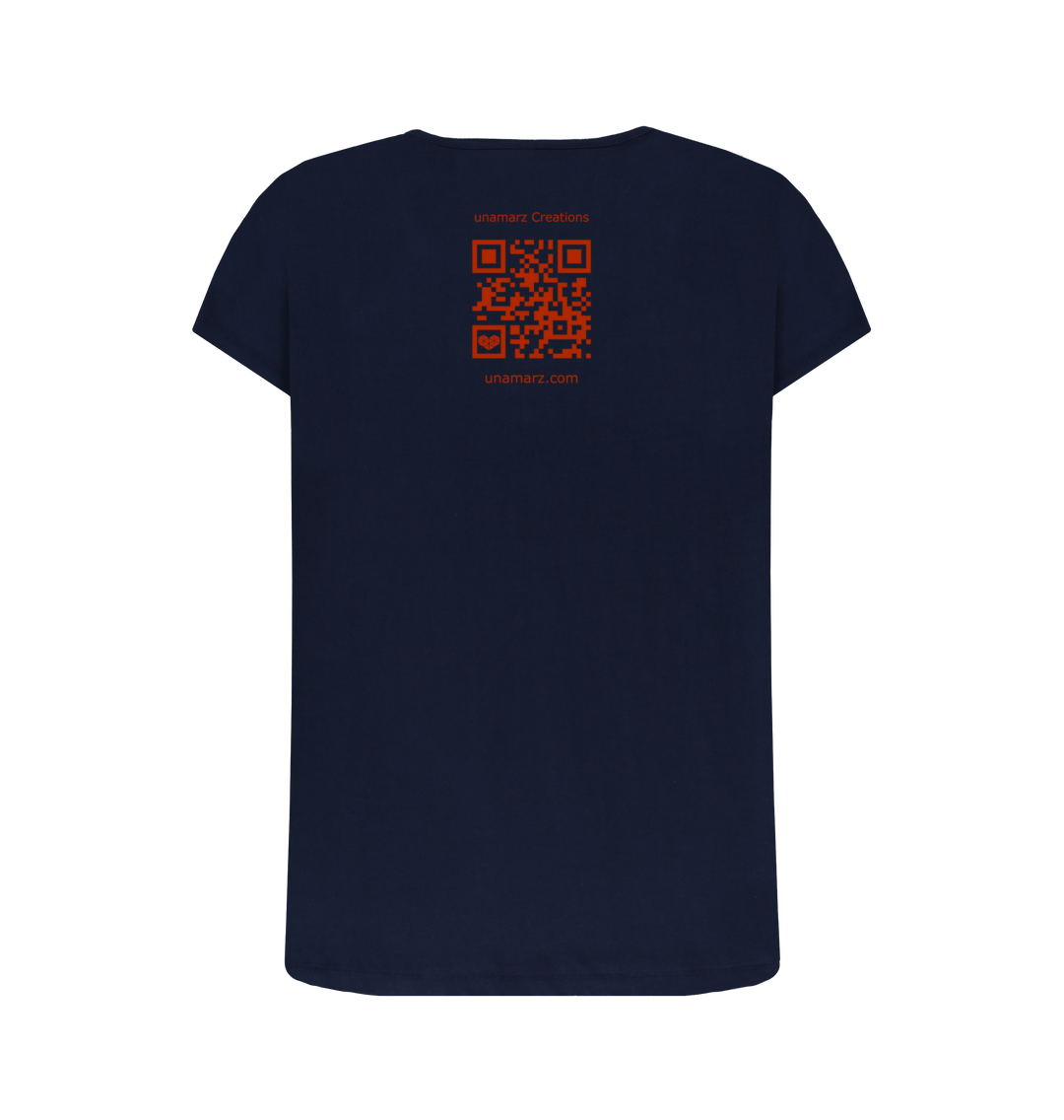Navy Blue Printed T-shirt Back