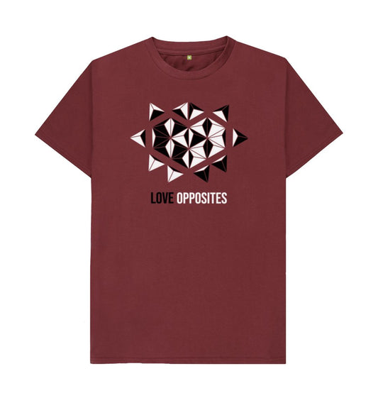 Red Wine Love Opposites - Men's Basic T-shirt -