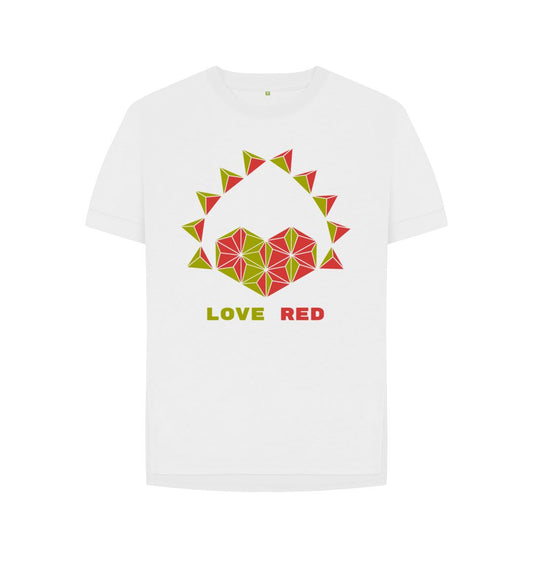 White Love Red - Women's Relaxed Fit Tee