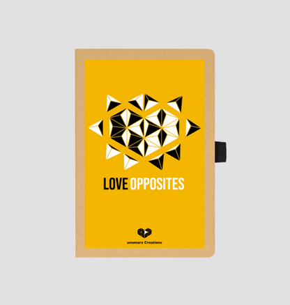 Kraft Love Opposites notebook yellow