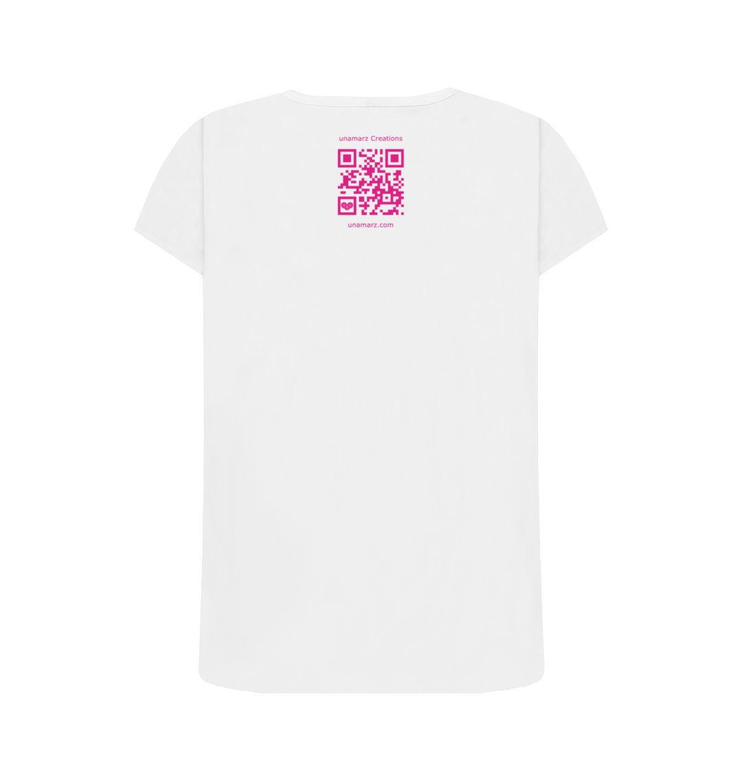 White Printed T-shirt Back