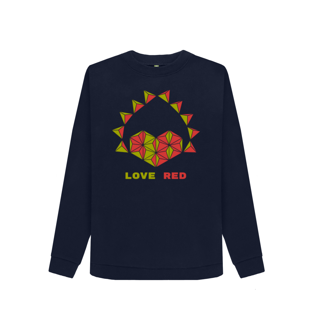 Navy Blue Printed Sweater Front