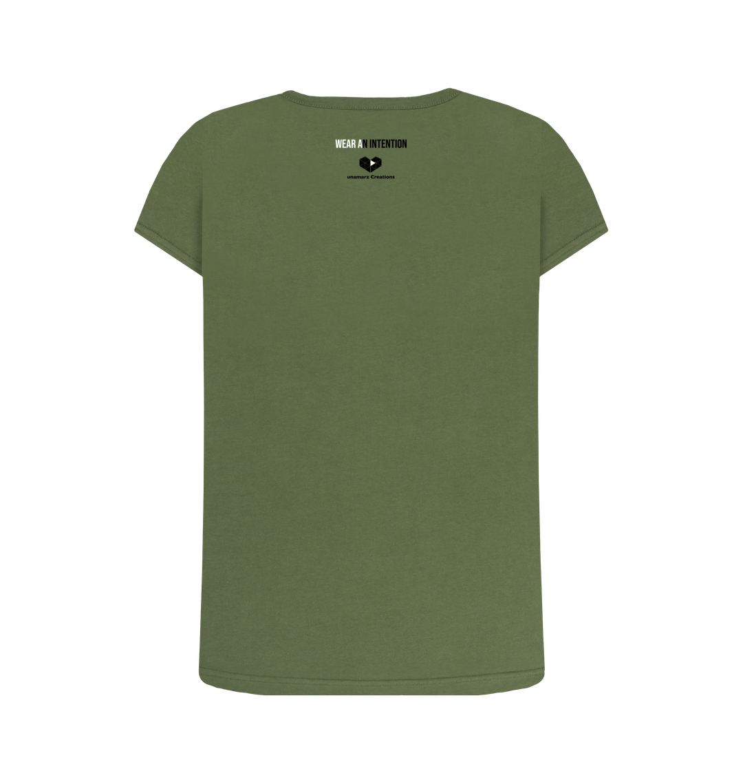 Khaki Printed T-shirt Back