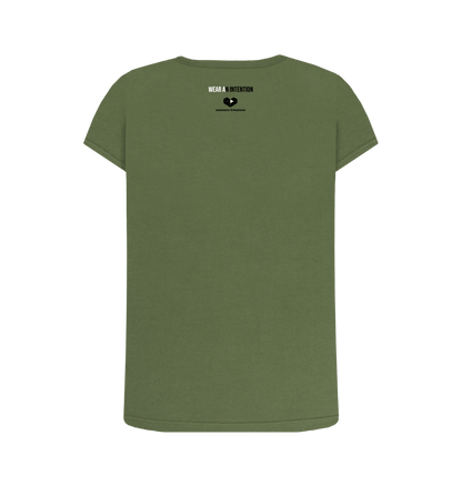Khaki Printed T-shirt Back