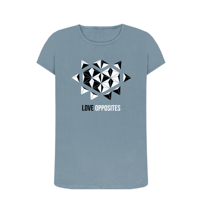 Stone Blue Printed T-shirt Front
