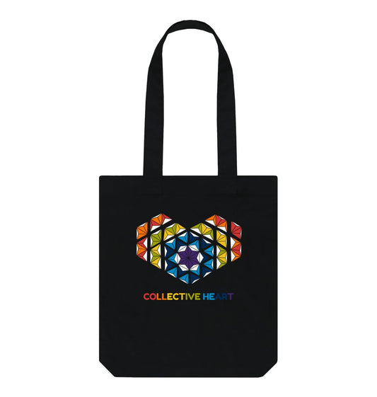 Black Collective Heart - Black Tote Bag