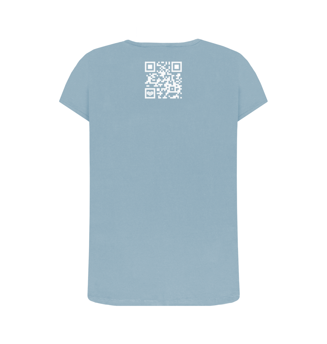 Stone Blue Printed T-shirt Back