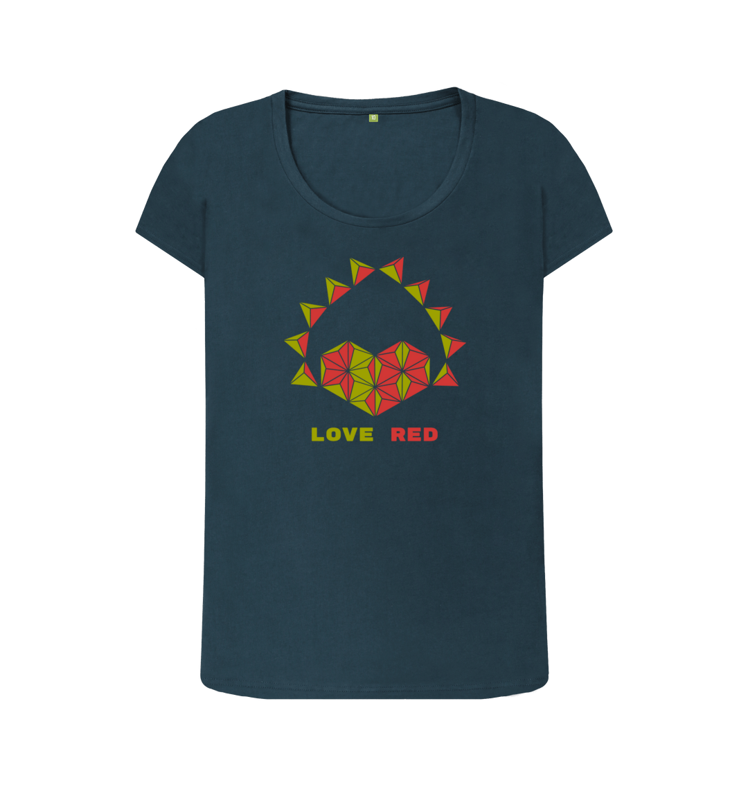 Denim Blue Printed T-shirt Front
