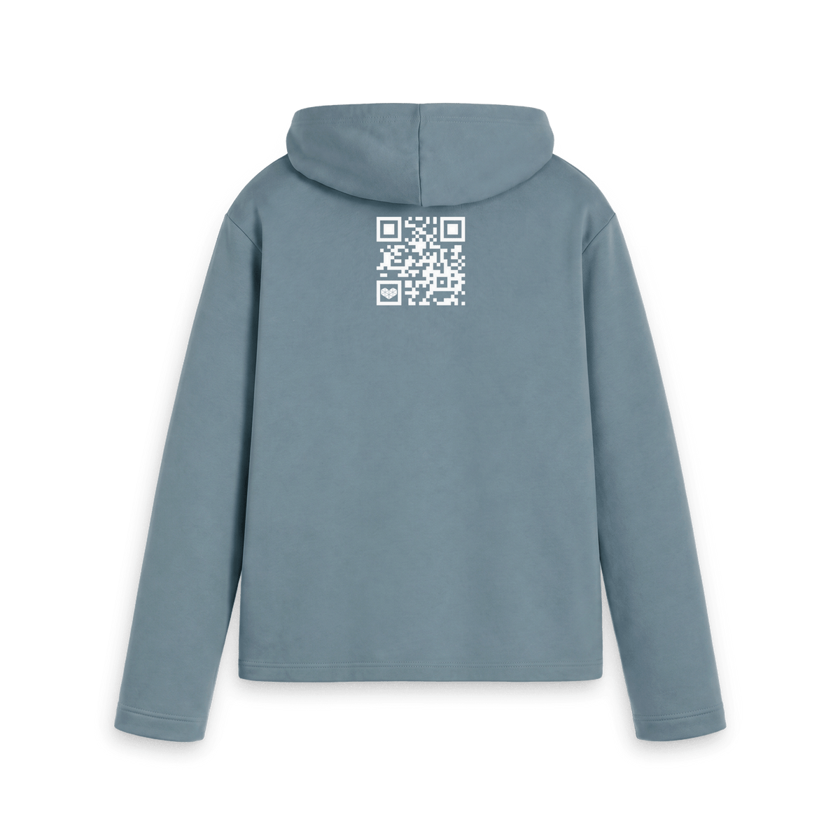 Stone Blue Printed Hoody Back