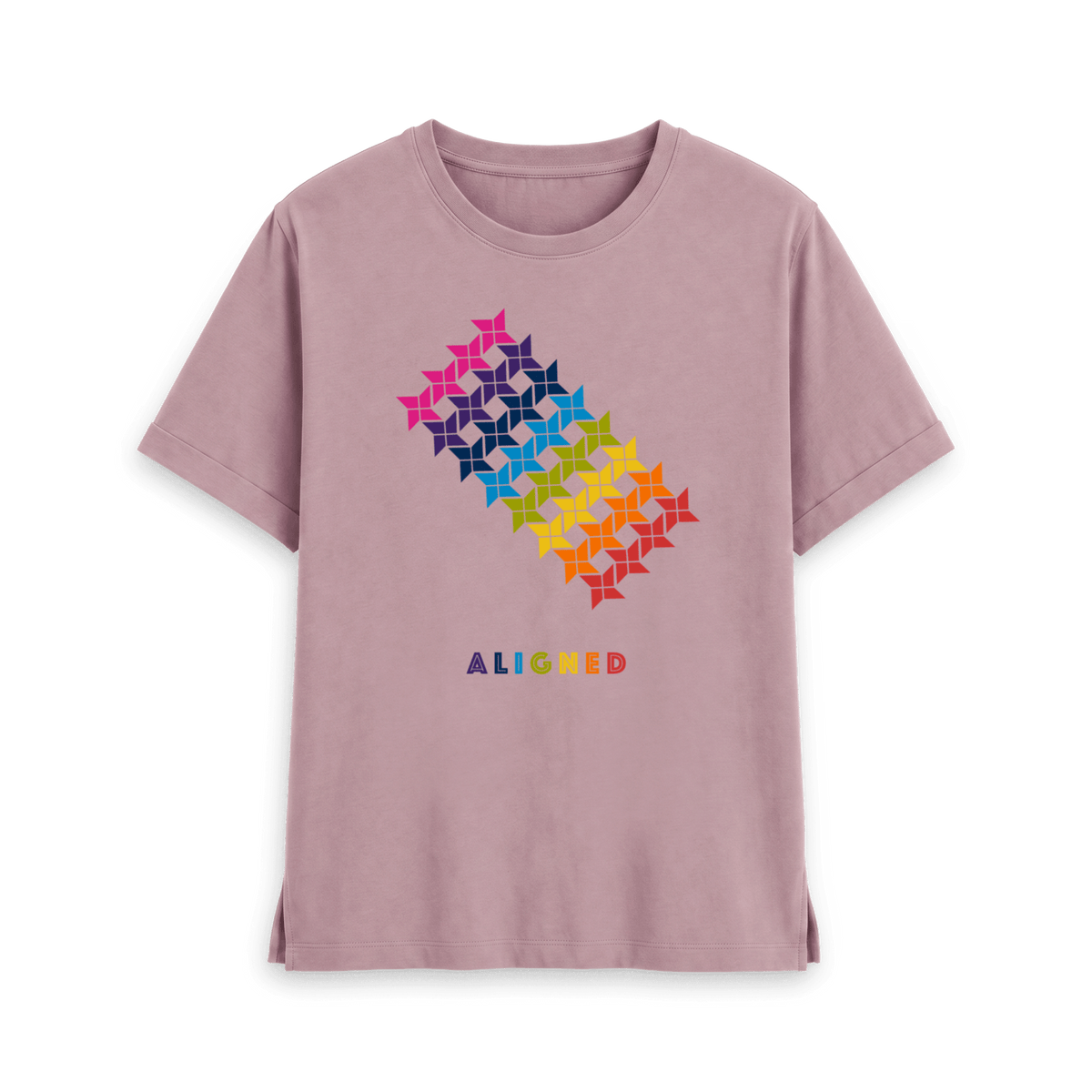 Mauve Printed T-shirt Front