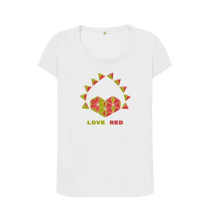 White Love Red - Women's Scoop Neck T-shirt
