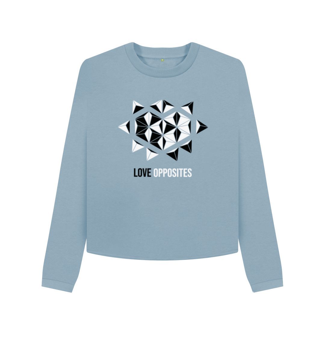 Stone Blue Love Opposites - Women's Boxy Jumper - 3 colours