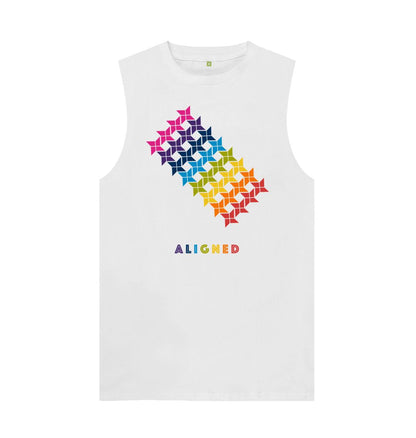 White Aligned - Men's Organic Cotton Vest