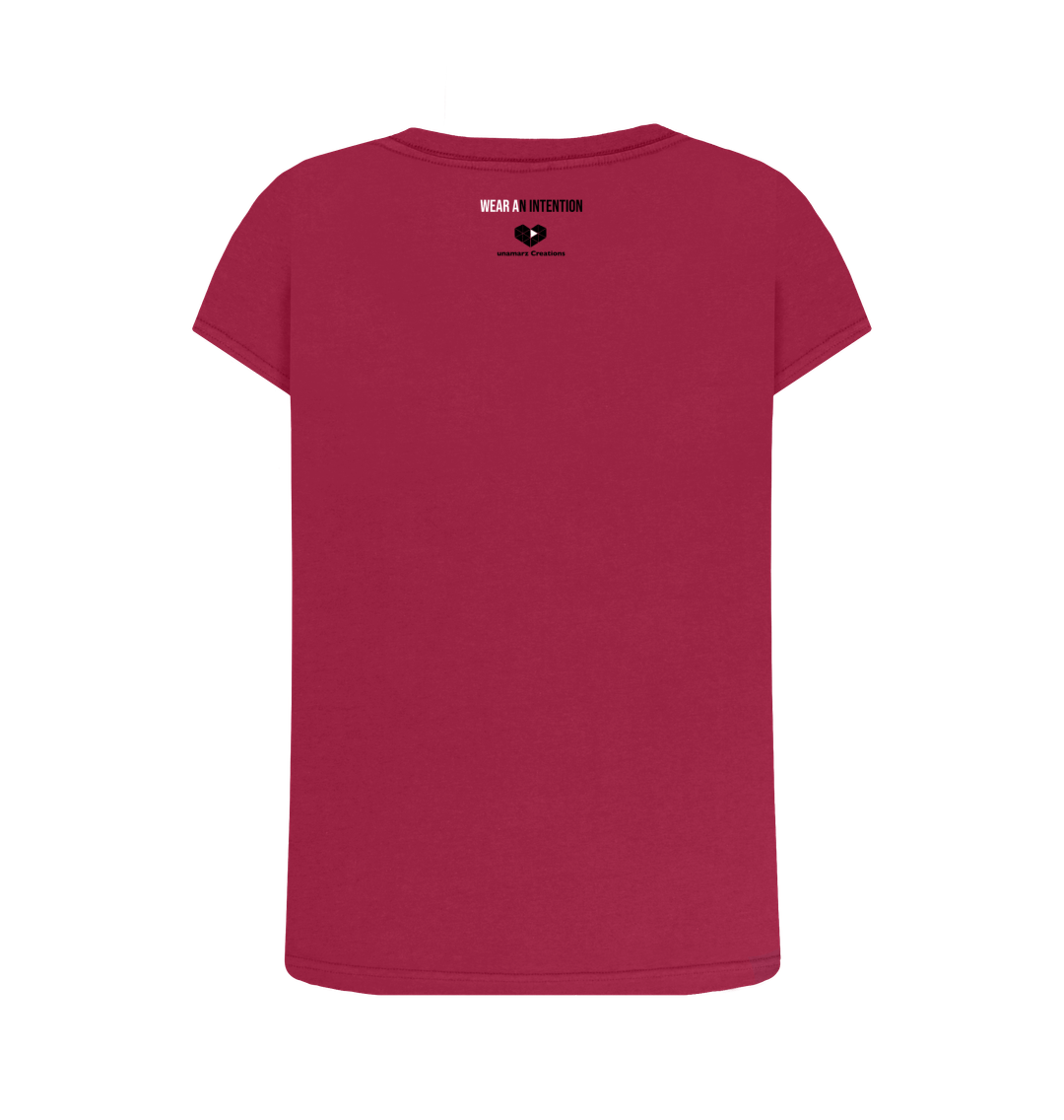 Love Opposites Women crew neck T-shirt cherry