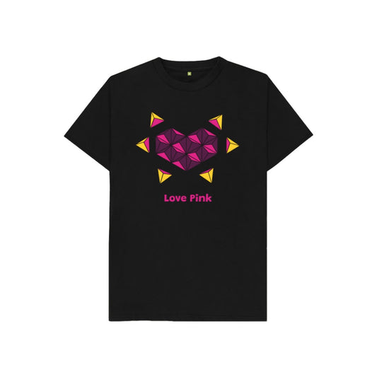 Kids T-Shirt - Black - Love Pink