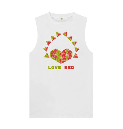White Love Red - Men's Organic Cotton Vest