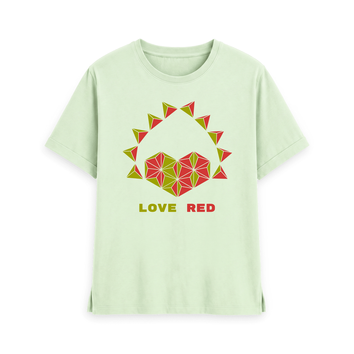 Pastel Green Printed T-shirt Front