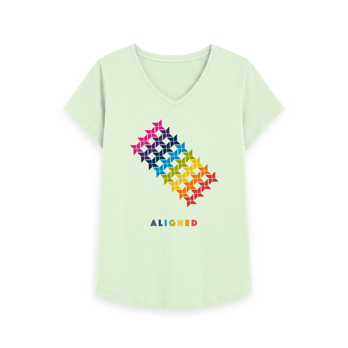 Pastel Green Printed T-shirt Front