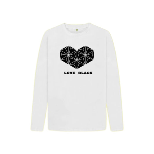 Kids LS T-Shirt - White - Love Black, Love White