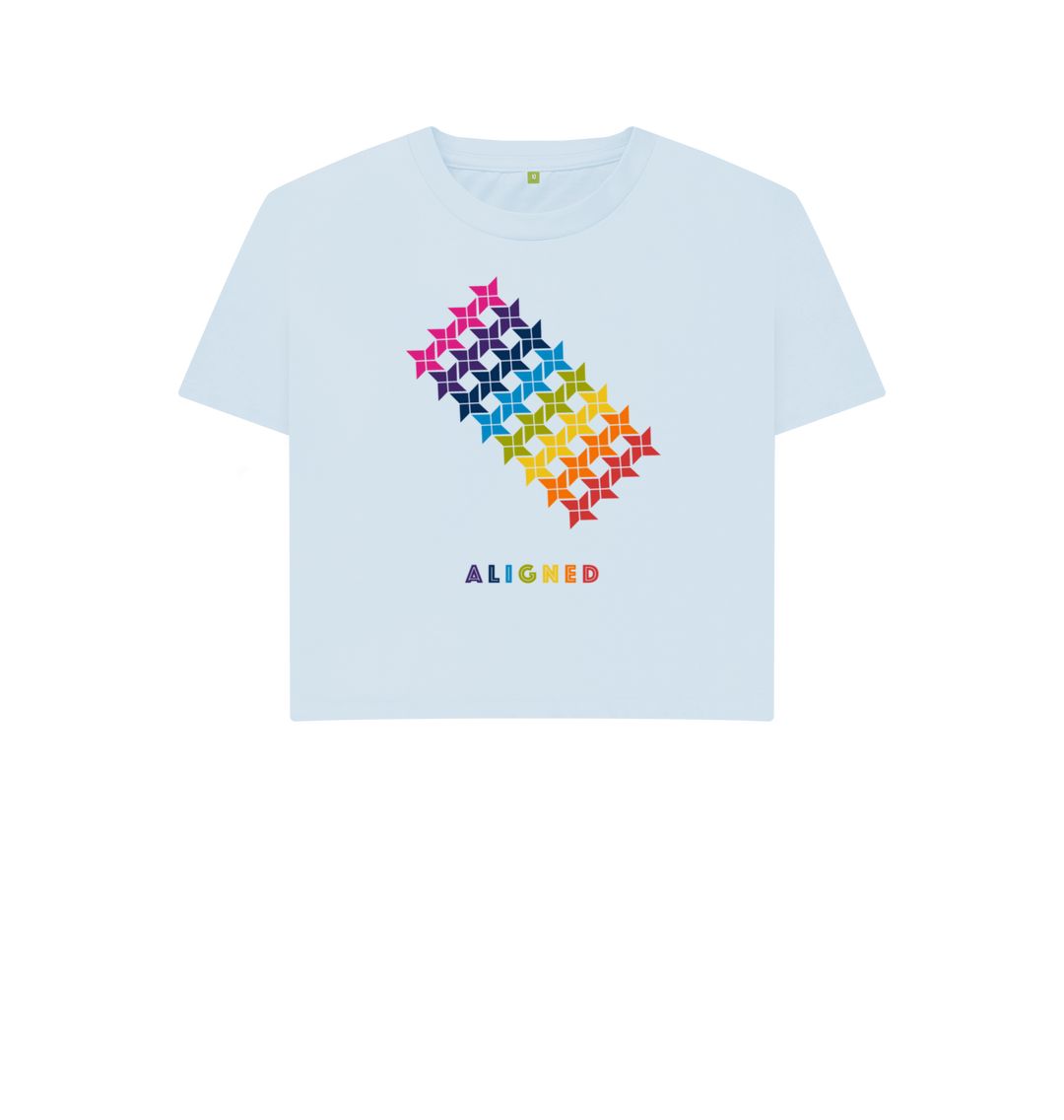 Sky Blue Aligned - Women's Boxy Tee