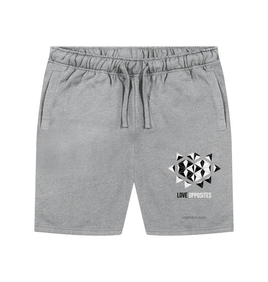 Athletic Grey Love Opposites - Men's Organic Cotton Shorts