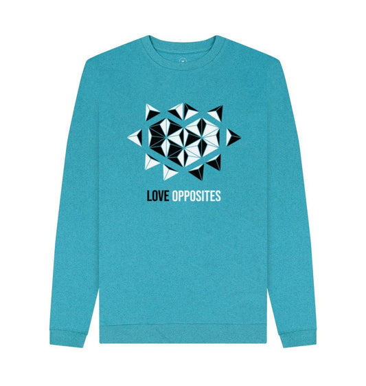Ocean Blue Love Opposites - Men's Remill\u00ae Sweater - 2 colours