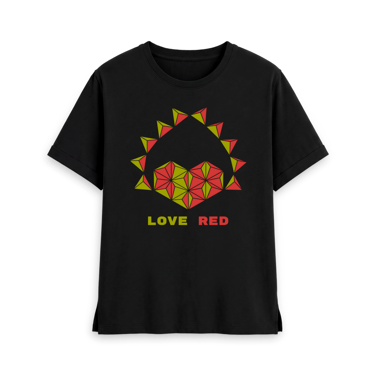 Black Printed T-shirt Front