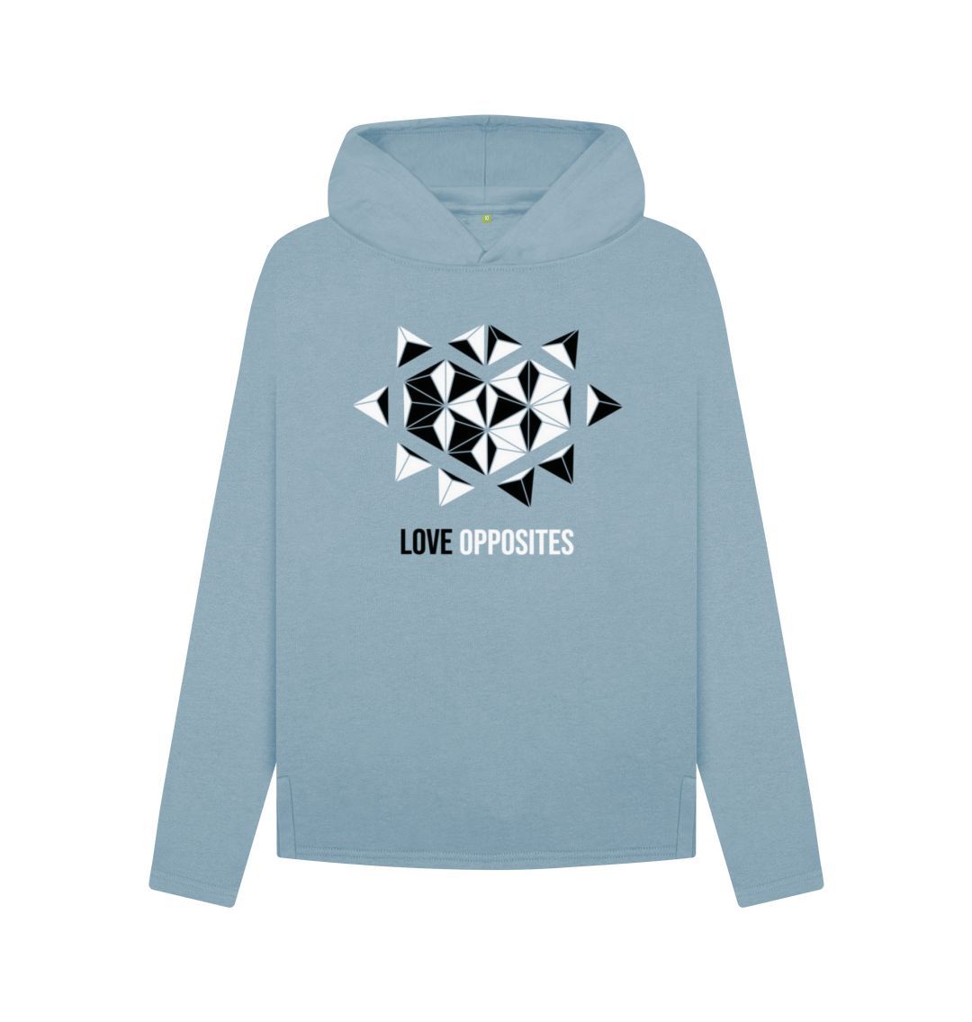 Stone Blue Love Opposites - Women's Relaxed Fit Hoodie - 3 colours