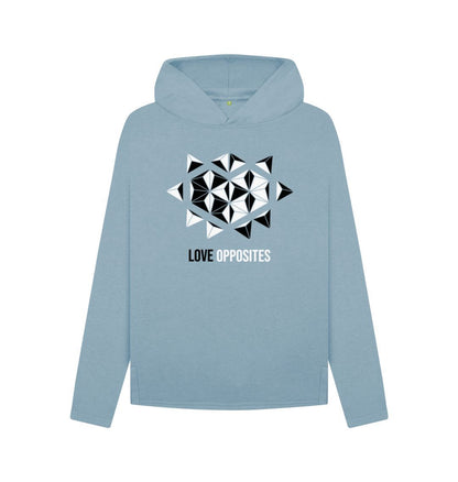 Stone Blue Love Opposites - Women's Relaxed Fit Hoodie - 3 colours