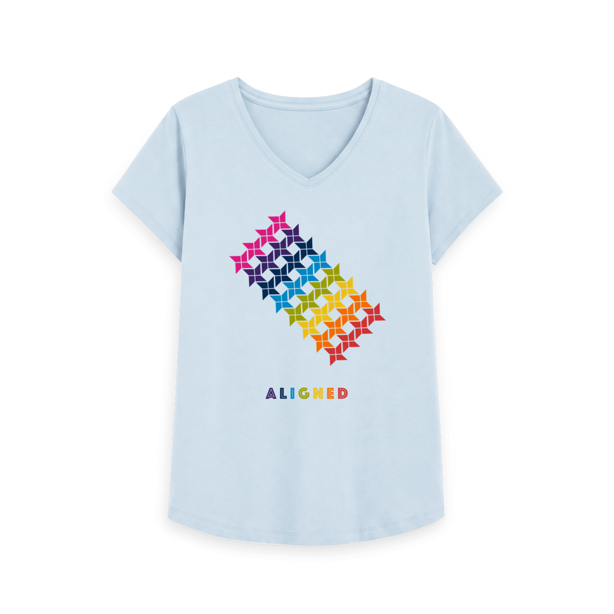 Sky Blue Printed T-shirt Front
