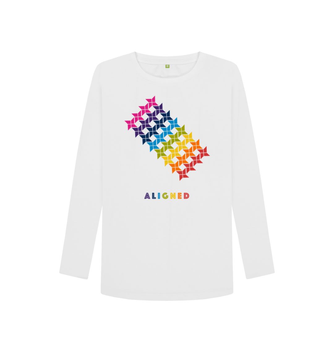 White Aligned - Women's Long Sleeve T-shirt