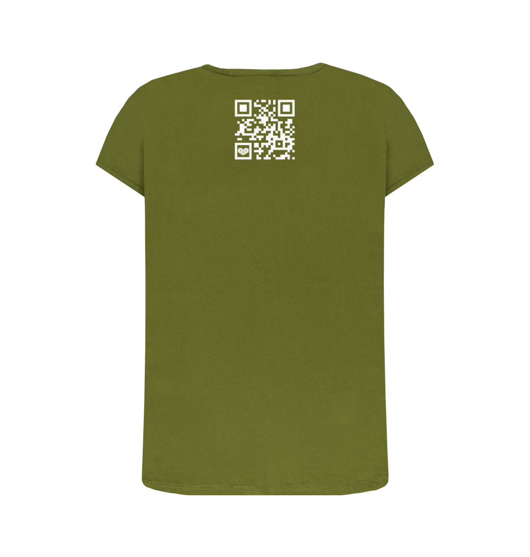 Moss Green Printed T-shirt Back