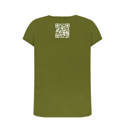 Moss Green Printed T-shirt Back