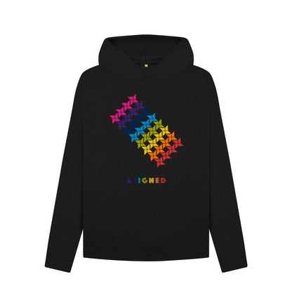 Black Aligned - Women's Relaxed Fit Hoodie