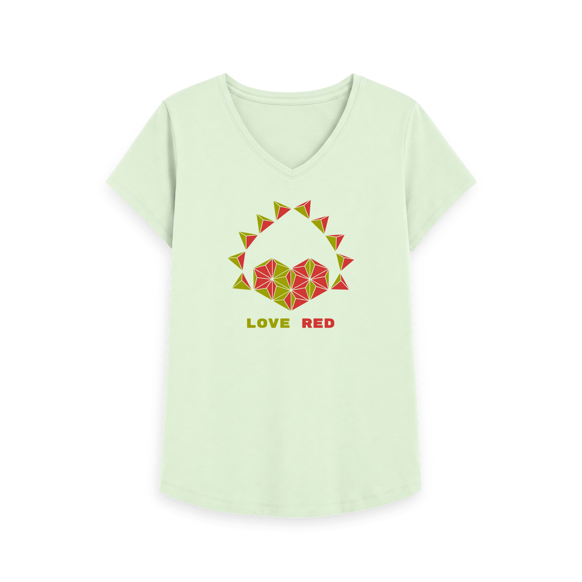 Pastel Green Printed T-shirt Front
