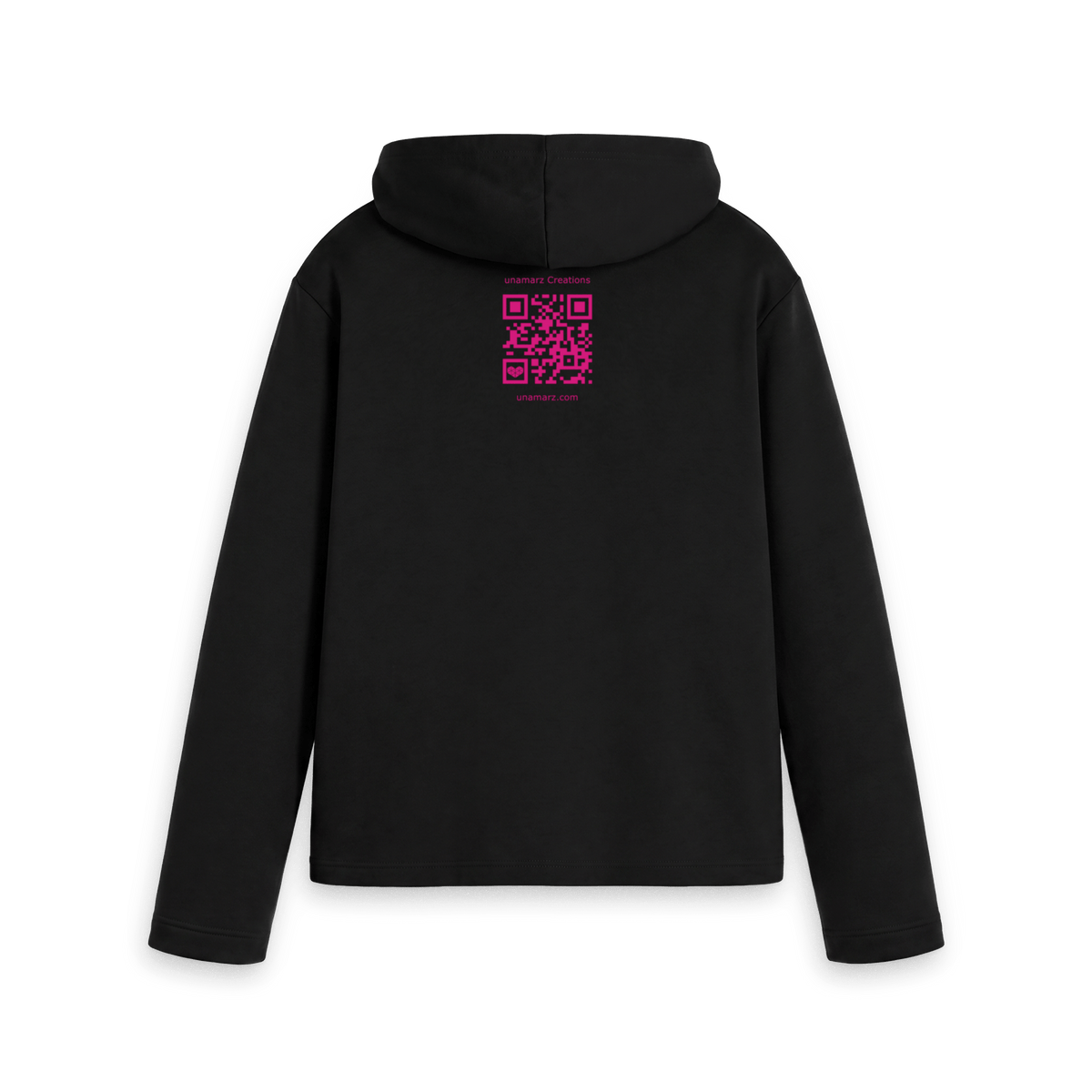 Black Printed Hoody Back