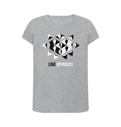 Athletic Grey Love Opposites - Women's Crew Neck T-shirt - 7 colours