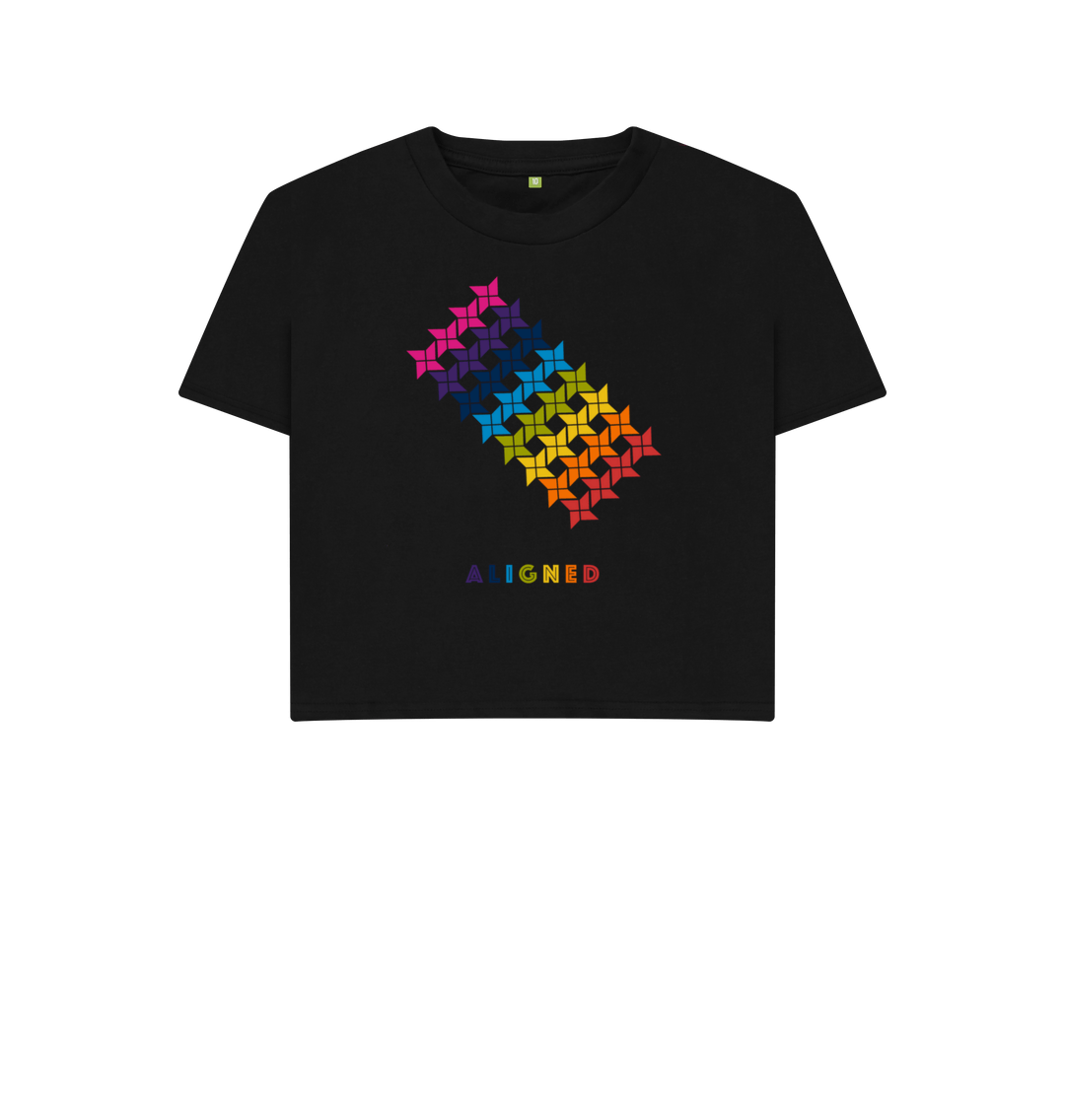 Black Printed T-shirt Front