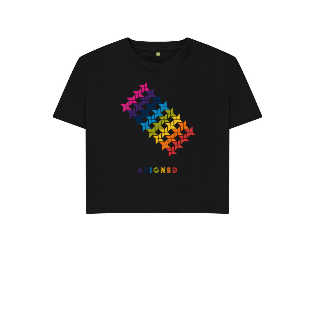 Black Aligned - Women's Boxy Tee