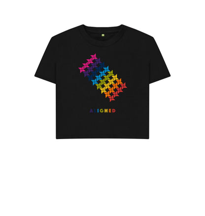Black Aligned - Women's Boxy Tee