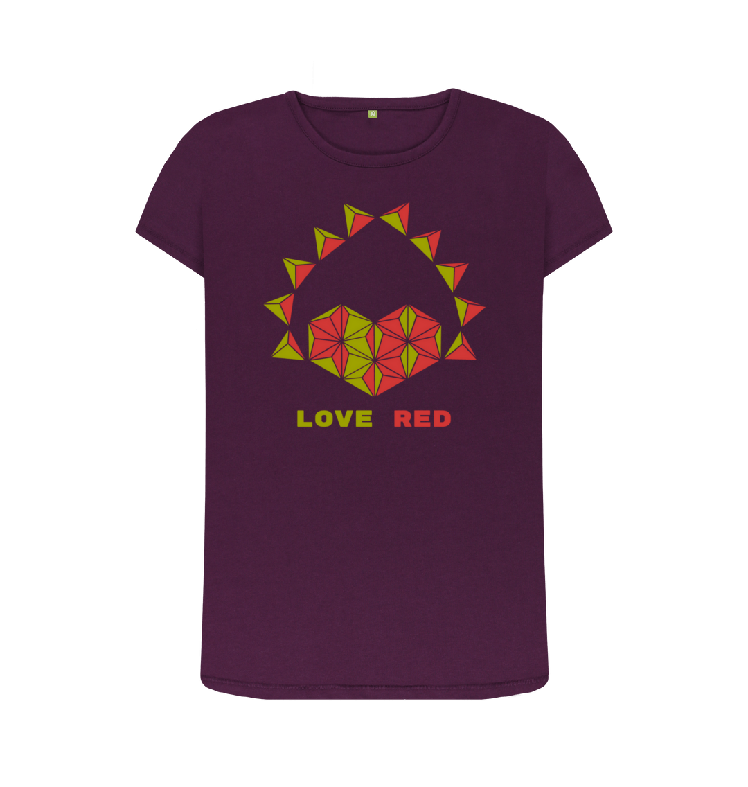 Purple Printed T-shirt Front