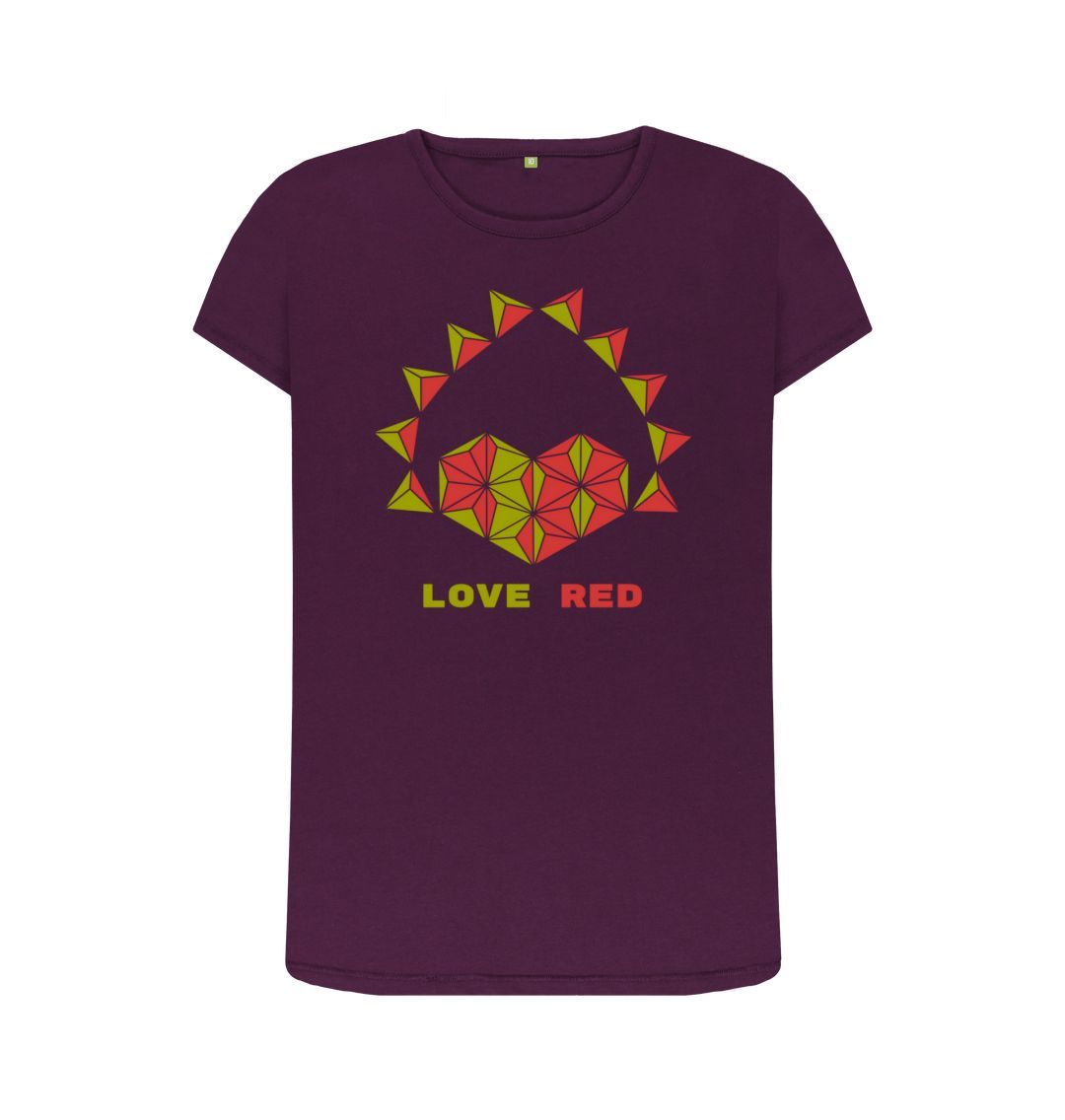 Purple Love Red - Women's Crew Neck T-shirt